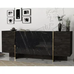 Veyron skänk - Svart/guld