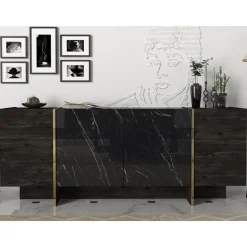 Veyron skänk - Svart/guld