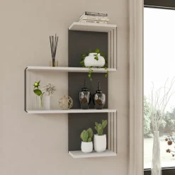 Vägghylla - Vit/antracit