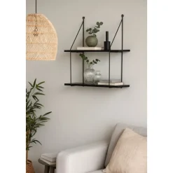 Vägghylla Vesper i svart - 58x59 cm