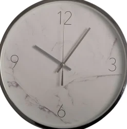 Väggklocka - Vit marmor