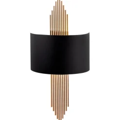 Vägglampa curve - Svart/koppar