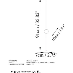 Vägglampa Glavo - Guld