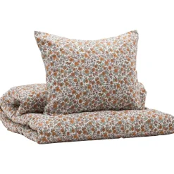 Vicky bäddset 200 x 150 cm - Brun/orange/grön/vit