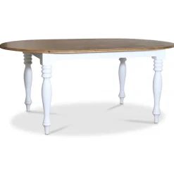 Victoria matgrupp, ovalt matbord 178 x 110 cm med 4 st Tuva stolar - Vit/Brunbets + 3.00 x Möbeltassar