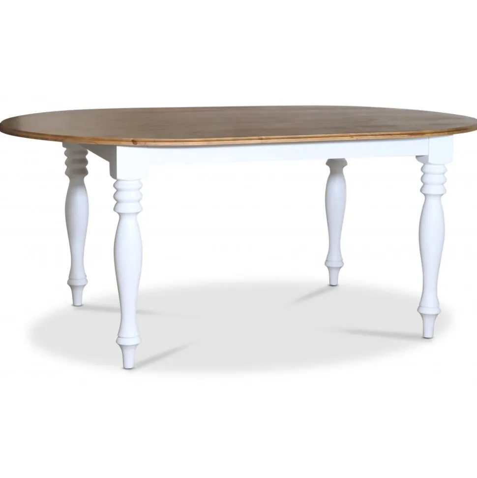 Victoria matgrupp, ovalt matbord 178 x 110 cm med 4 st Tuva stolar - Vit/Brunbets + Fläckborttagare för möbler