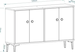 Vicuna skänk - Safir ek