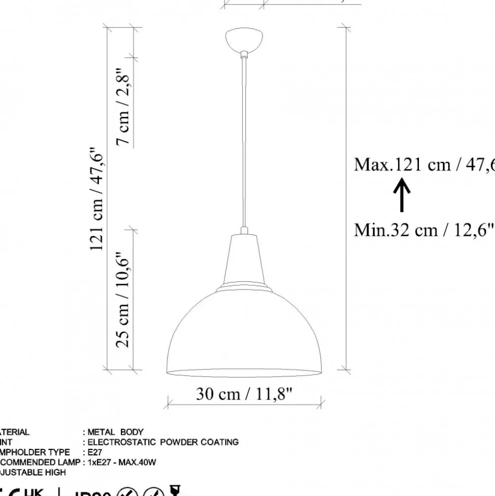 Vinjett taklampa 2451 - Vintage