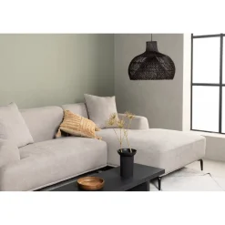 Viskan divansoffa - Svart/Ljusgrå