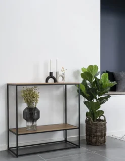 Vita Konsolbord 36 x 80 cm - Svart/ek imitation