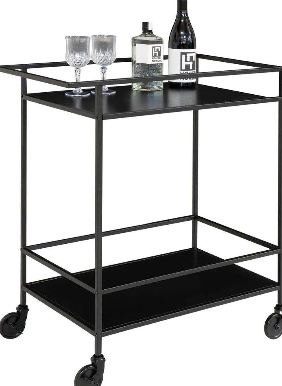 Vita Serveringsvagn 68 x 40 cm - Svart