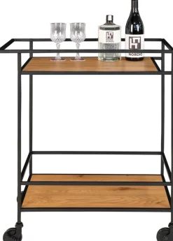 Vita Serveringsvagn 68 x 40 cm - Svart/ek imitation