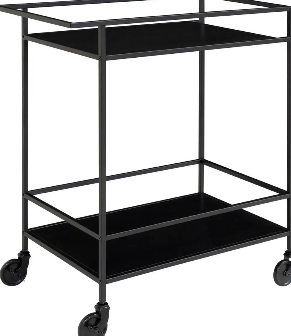 Vita Serveringsvagn 68 x 40 cm - Svart + Möbeltassar