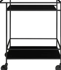 Vita Serveringsvagn 68 x 40 cm - Svart + Möbeltassar