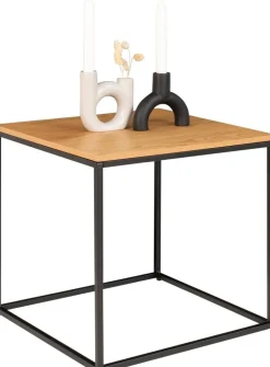 Vita Sidobord 45 x 45 cm - Svart/ek imitation