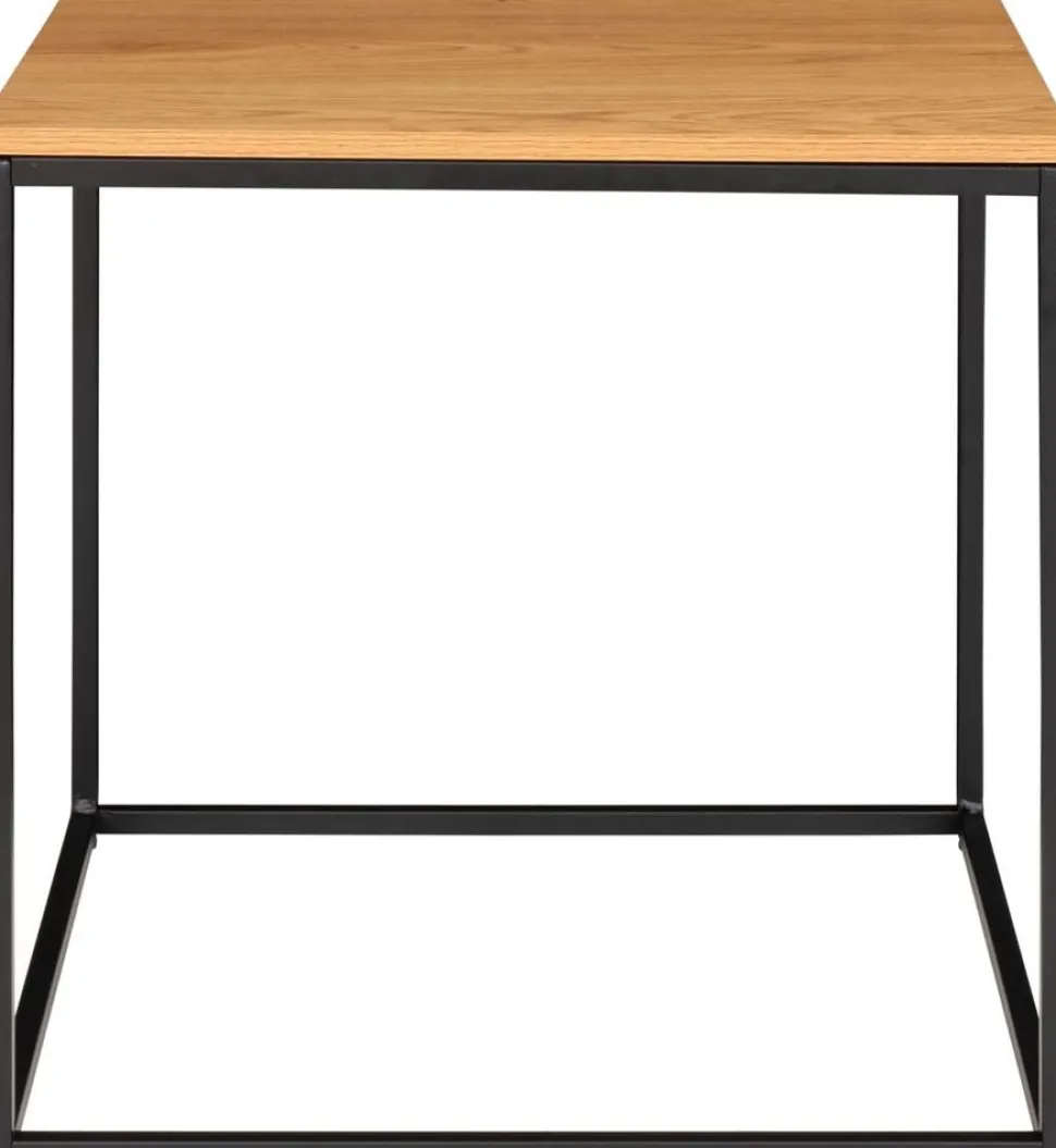 Vita Sidobord 45 x 45 cm - Svart/ek imitation