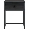 Vita sängbord - Svart