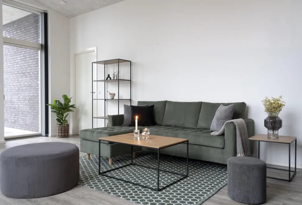 Vita Soffbord 60 x 90 cm - Svart/ek imitation