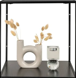 Vita Vägghylla - Svart - 36x36x36