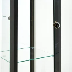 Vitrinskåp Optima enkel - Svart + Fläckborttagare för möbler