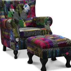 Vivaldi fåtölj - Flerfärgat tyg + Textilrengöring för möbler