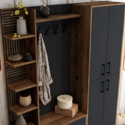 Viyana hallmöbel 150 cm - Valnöt/antracit
