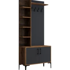 Viyana hallmöbel 90 cm - Valnöt/antracit