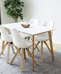 Vojens Matbord - Vit/natur - 120x70x75