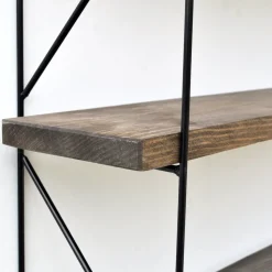 Walter vägghylla 40 - Valnöt/svart