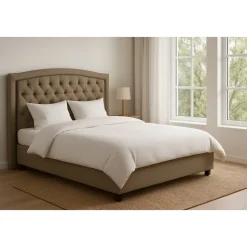 West sänggavel med nitar - Beige