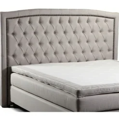 West sänggavel med nitar 105 x 120 cm - Dimrosa sammet