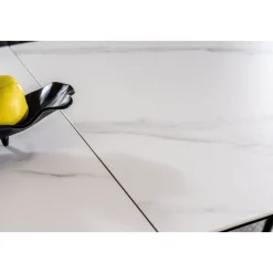 Westin matbord 120-160 cm - Vit/svart