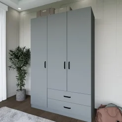 Yaman garderob 120 x 45 x 180 cm - Grå