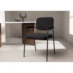 Yesterday matstol - Svart boucle