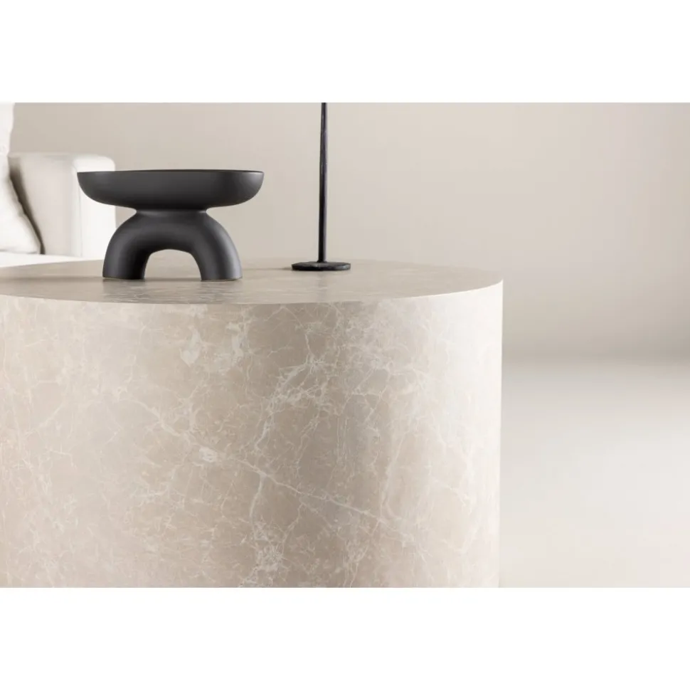 York soffbord Ø80 cm - Beige