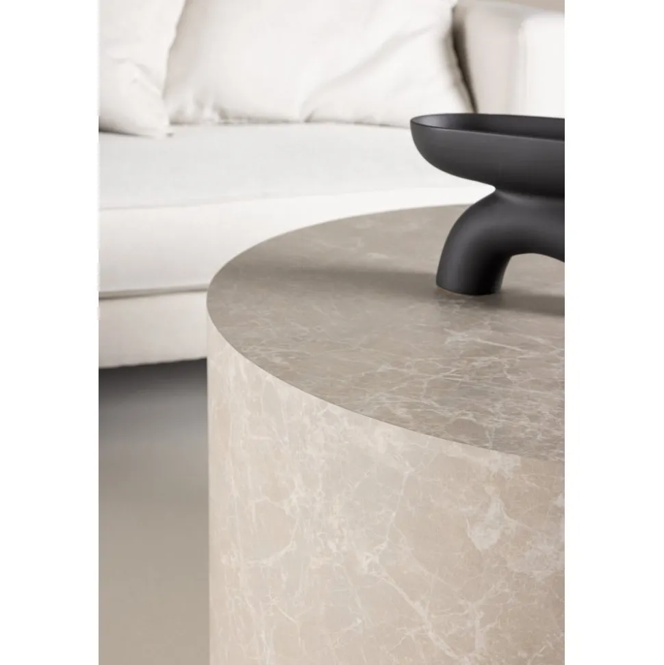 York soffbord Ø80 cm - Beige