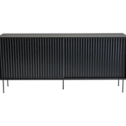 Yumi svart sideboard med skjutdörrar 178 cm