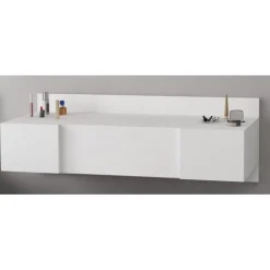 Zakkum sminkbord 100 x 39 cm - Vit + Karta med möbeltassar på köpet!