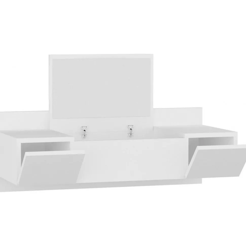 Zakkum sminkbord 100 x 39 cm - Vit + Karta med möbeltassar på köpet!