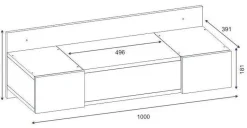 Zakkum sminkbord 100 x 39 cm - Vit + Karta med möbeltassar på köpet!