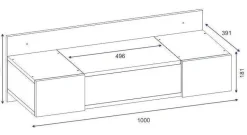 Zakkum sminkbord 100 x 39 cm - Antracit + Glas och Kristallrengöring