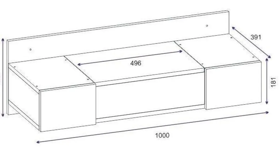 Zakkum sminkbord 100 x 39 cm - Antracit + Glas och Kristallrengöring