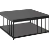 Zenn soffbord 90 x 90 cm - Antracit/svart