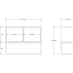 Zermat konsolbord - Travertin