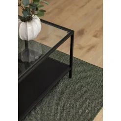 Zeus flatvävd matta Smaragdgrön