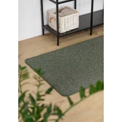 Zeus flatvävd matta Smaragdgrön