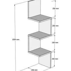 Zikzak vägghylla - Valnöt