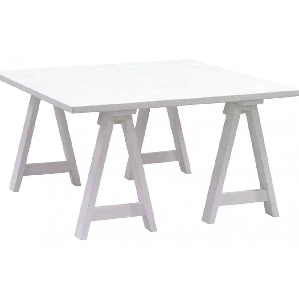 Ziro vitt soffbord 90x90 cm + Fläckborttagare för möbler